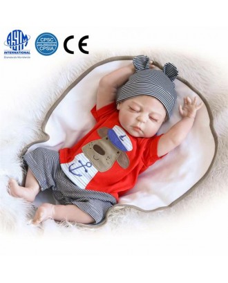 23" Cute Full Simulation Silicone Baby Body Reborn Baby Doll