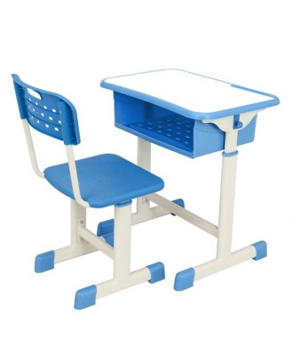 Adjustable Student Desk and Chair Kit Blue